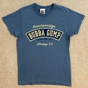 Vintage‎ Bubba Gump Shrimp Co. T-Shirt Breckenridge Graphic Tee Blue Size Small